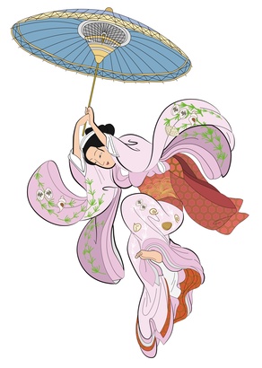 Gesisha et son ombrelle